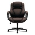 Hon HVL402 Series Executive High-Back Chair, Brown Vinyl HVL402.EN45